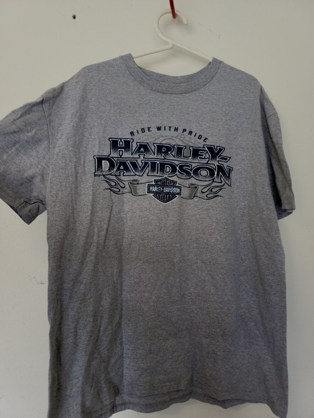 Harley Davidson T-Shirt Bruce Rossmeyer’s Daytona Beach Florida 2010 Large Gray